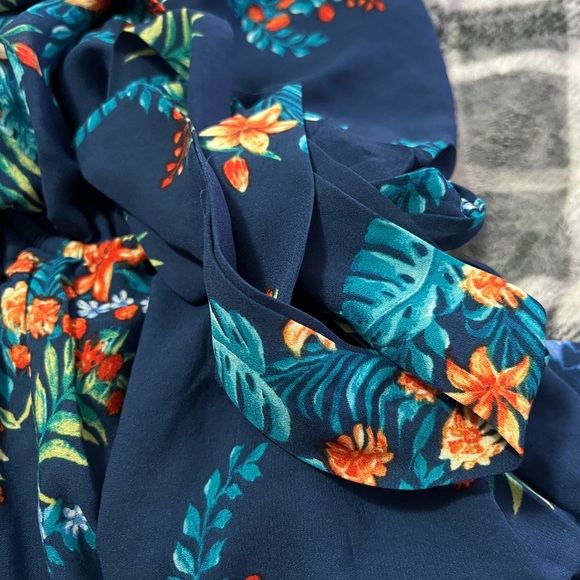 Blue Floral Romper - Picture 2 of 5